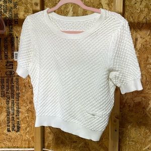 White cropped shirt size Medium